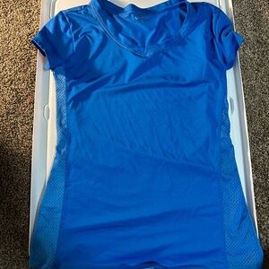 Girls Blue V-neck Top